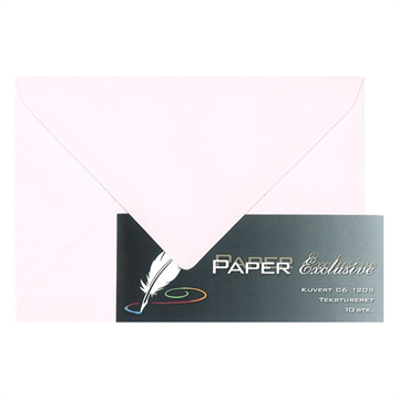 Kuvert Tekstureret - Light Pink